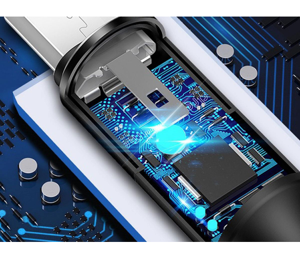 USAMS Kabel pleciony U5 2A micro USB czerwony - 1569140 - zdjęcie 3